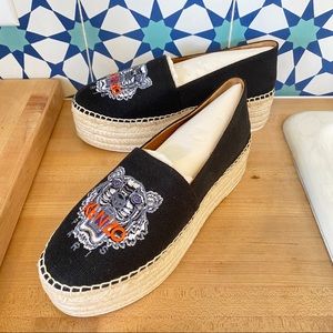 Brand New Kenzo Platform Tiger Espadrilles - 40